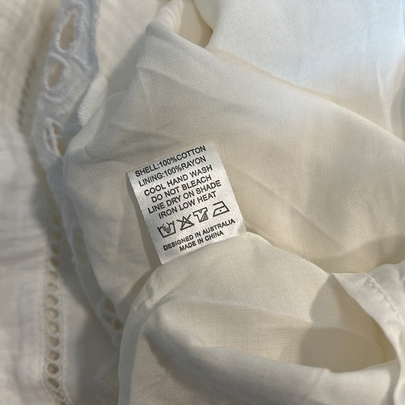 Kivari Isla White Cotton Mini Dress Size 6US - Picture 10 of 10